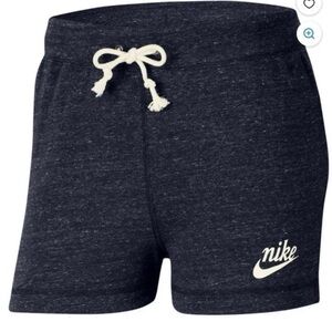 Nike Women's Sportswear Gym Vintage Shorts Size M NWT Blue Sweat Slim fit